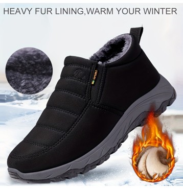Women's Solid Color Winter Sneakers, Soft Sole Platform Fleece Lining Shoes, Plush Non-slip Low-top Shoes