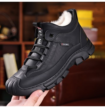 Men's Trendy Chelsea Boots With PU Leather Uppers, Waterproof Anti-skid Slip-on Ankle Boots For Outdoor, Spring And Autumn